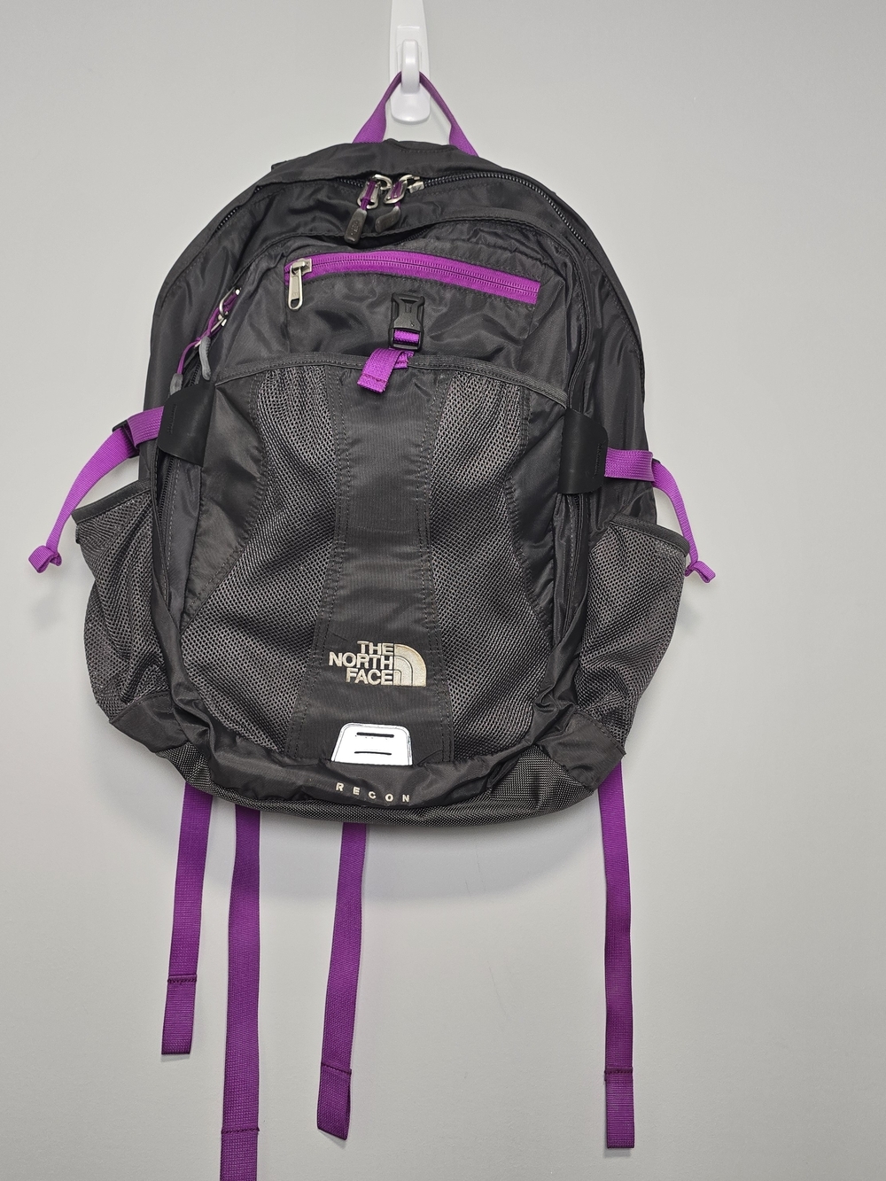 The North Face Women's/Girl's Dark Gray & Purple Recon Backpack